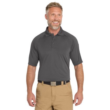 Custom CornerStone Select Lightweight Snag-Proof Tactical Polo - Charcoal Front View 