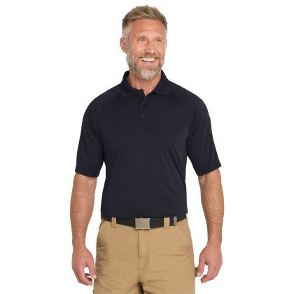 Custom CornerStone Select Lightweight Snag-Proof Tactical Polo - Dark navy Front View 