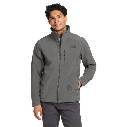 Custom The North Face Apex Barrier Soft Shell Jacket - Asphalt Front view