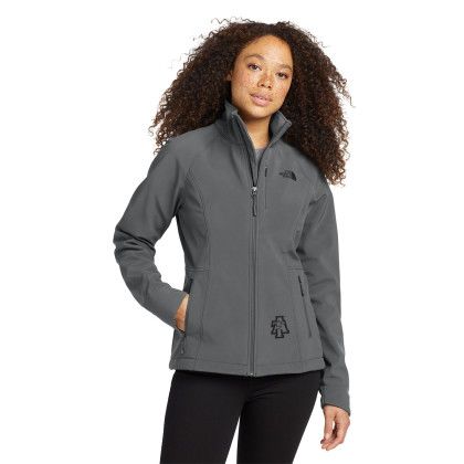 Custom The North Face Women's Apex Barrier Soft Shell Jacket - Asphalt Front view