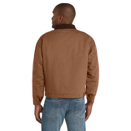 Custom CornerStone Tall Duck Cloth Work Jacket - Duck Brown Back view