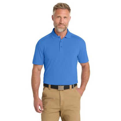 Custom CornerStone Select Lightweight Snag-Proof Polo - Blue Lake Front View Custom CornerStone Select Lightweight Snag-Proof Polo - Blue Lake Front View