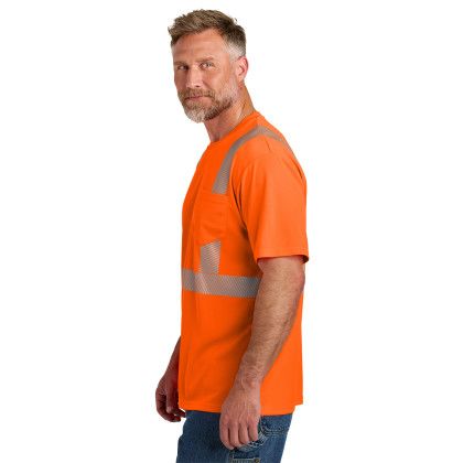 Custom CornerStone ANSI 107 Class 2 Segmented Tape Tee - Safety orange Side view