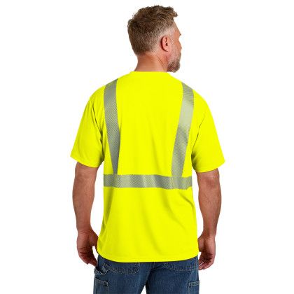 Custom CornerStone ANSI 107 Class 2 Segmented Tape Tee - Safety yellow Back view