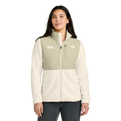 Custom The North Face Women's Highest Peak Full-Zip Fleece Jacket - Gardenia White/Gravel Front view