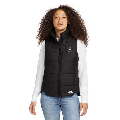 Custom The North Face Women's Everyday Insulated Vest - TNF Black Front view Custom The North Face Women's Everyday Insulated Vest - TNF Black Front view