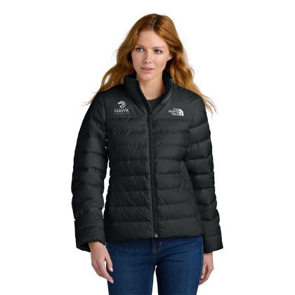 Custom The North Face Women's Down Hybrid Jacket - TNF Black Front view