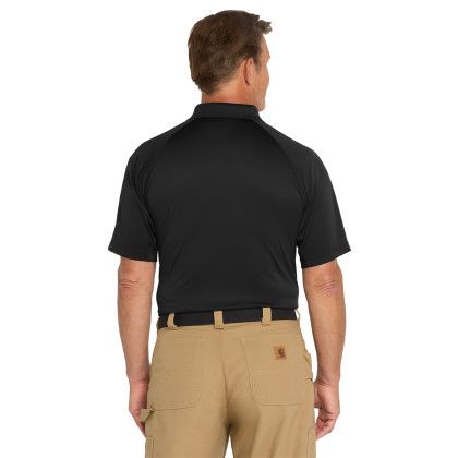 Custom CornerStone Select Snag-Proof Tactical Polo - Black Back view