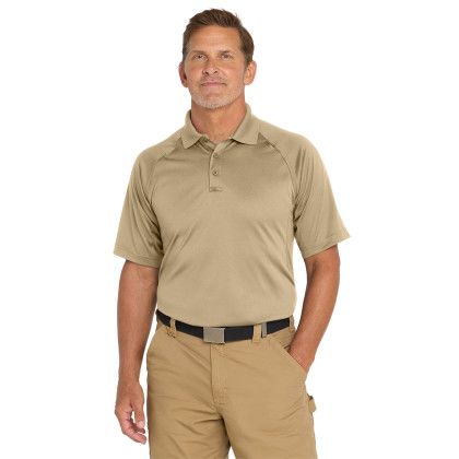 Custom CornerStone Select Snag-Proof Tactical Polo - Tan Front view