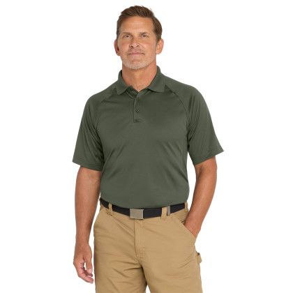 Custom CornerStone Select Snag-Proof Tactical Polo - Tactical Green Front view