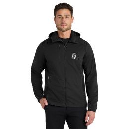 Custom Port Authority Active Hooded Soft Shell Jacket - Deep Black Front view