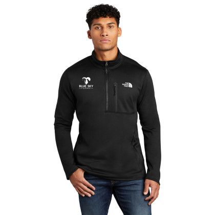 Custom The North Face Skyline 1/2-Zip Fleece  - TNF Black Front view