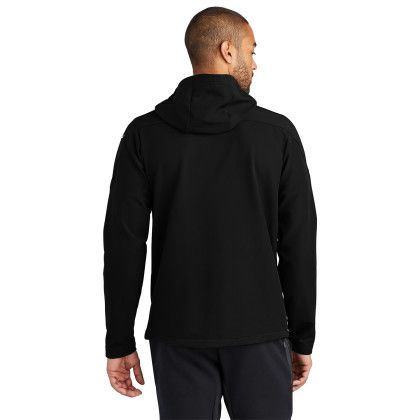 Custom Nike Hooded Soft Shell Jacket - Black Back view