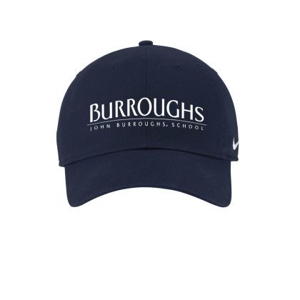 Custom Nike Heritage Cotton Twill Cap - College Navy Front view Custom Nike Heritage Cotton Twill Cap - College Navy Front view