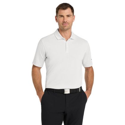 Custom Nike Dri-FIT Micro Pique 2.0 Polo - White Front View