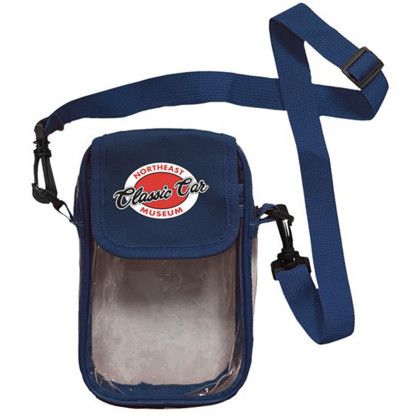 Custom Clear View Mini Crossbody Stadium Bag - Navy