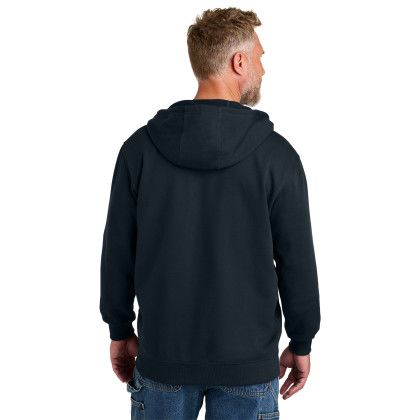 Custom CornerStone Tough Fleece Full-Zip Hoodie - Navy Back View 