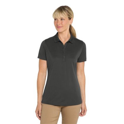 Custom CornerStone Women's Select Lightweight Snag-Proof Polo - Charcoal Front View