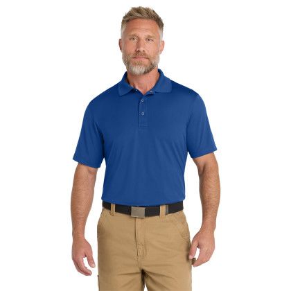 Custom CornerStone Micropique Gripper Polo - True Royal Front View 