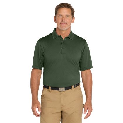 Custom CornerStone Select Snag-Proof Polo - Dark Green Front View 