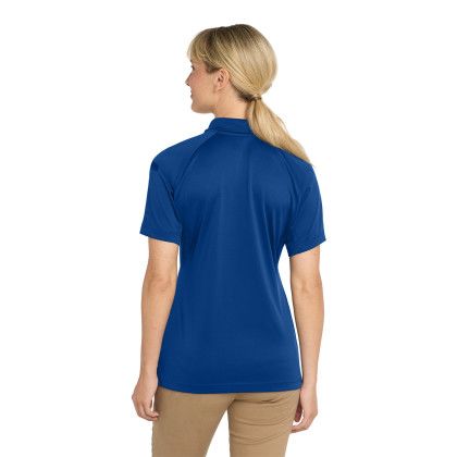 Custom CornerStone Women's Select Snag-Proof Tactical Polo - Royal Back View 