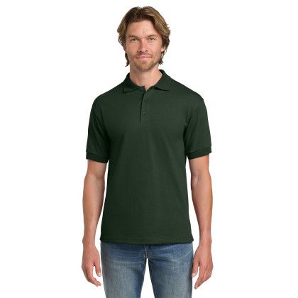 Custom Gildan - DryBlend 6-Ounce Jersey Knit Sport Shirt - Forest Green Front view