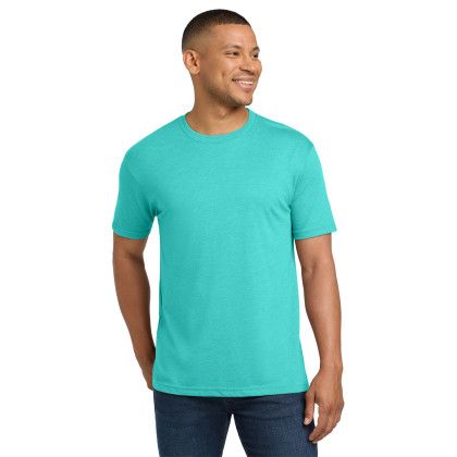 Custom Next Level Apparel Adult Tri-Blend Tee - Tahiti Blue Front View