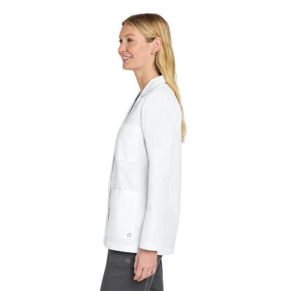 Custom Wink Women's Consultation Lab Coat - White Side View 