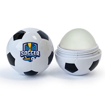 Custom Soccer Ball Lip Moisturizer - Black and white