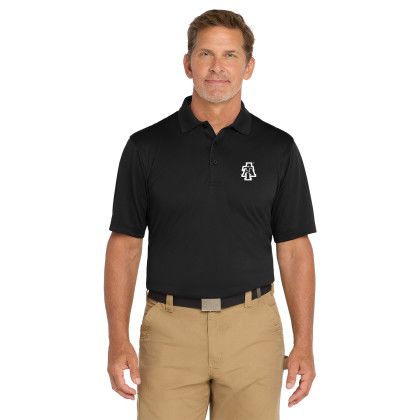 Custom CornerStone Select Snag-Proof Polo - Black Front View 