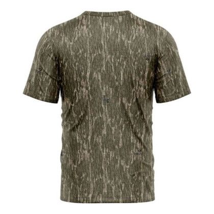 Custom Mossy Oak Men's 4.4 oz. Polyester Interlock Short Sleeve T-Shirt - MO Bottomland Back View Custom Mossy Oak Men's 4.4 oz. Polyester Interlock Short Sleeve T-Shirt - MO Bottomland Back View