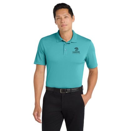 Custom Port Authority Dry Zone UV Micro-Mesh Polo - Aquamarine Front view Custom Port Authority Dry Zone UV Micro-Mesh Polo - Aquamarine Front view