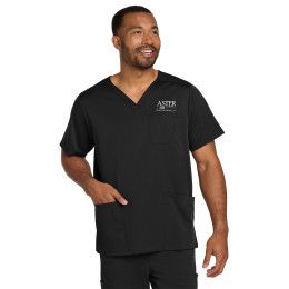 Custom Wink Men's Premiere Flex V-Neck Top - Black Front View