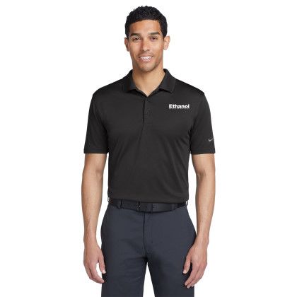 Custom Nike Dri-FIT Classic Fit Players Polo with Flat Knit Collar - Anthracite Front view Custom Nike Dri-FIT Classic Fit Players Polo with Flat Knit Collar - Anthracite Front view