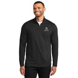 Custom Port Authority Dry Zone UV Micro-Mesh 1/4-Zip - Deep Black Front view Custom Port Authority Dry Zone UV Micro-Mesh 1/4-Zip - Deep Black Front view