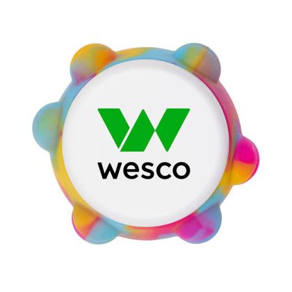 Custom FidgetPop Silicone Spinner - Rainbow Front