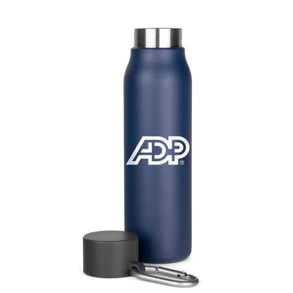 Custom HydraHook 18 oz Stainless Water Bottle - Navy open bottel Custom HydraHook 18 oz Stainless Water Bottle - Navy open bottel