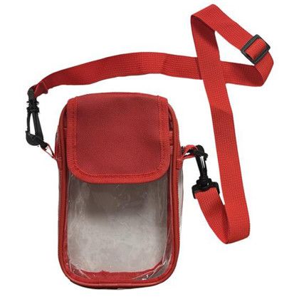 Custom Clear View Mini Crossbody Stadium Bag - Red
