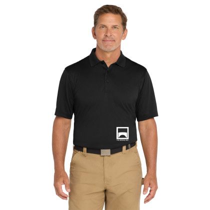 Custom CornerStone Tall Select Snag-Proof Polo - Black Front View