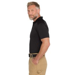 Custom CornerStone Tall Select Lightweight Snag-Proof Polo - Black Side View