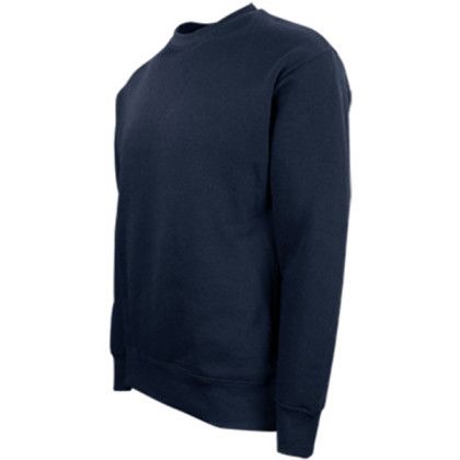 Custom Ultra Soft Fleece Crewneck - Navy Left Side View