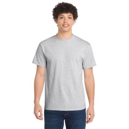 Custom Port & Co Essential Tee - Ash - Front
