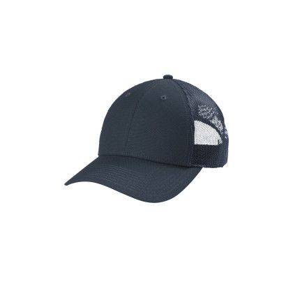 Custom CornerStone Canvas Mesh Back Cap - Navy Blue Side View 