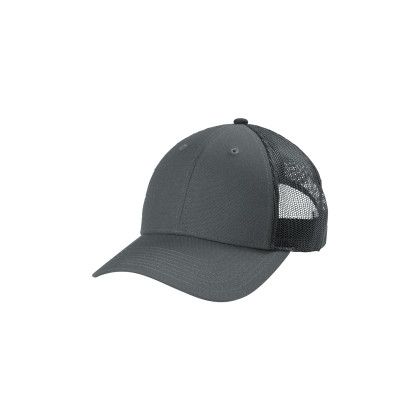 Custom CornerStone Canvas Mesh Back Cap - Charcoal Side View 