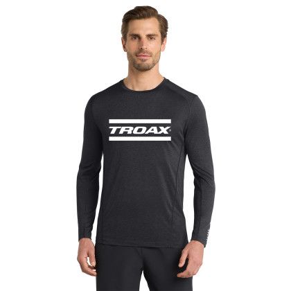 Custom OGIO Long Sleeve Pulse Crew - Blacktop Front View