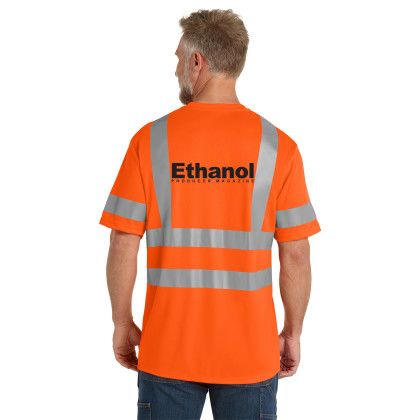 Custom CornerStone ANSI 107 Class 3 Mesh Tee - Safety orange Back view