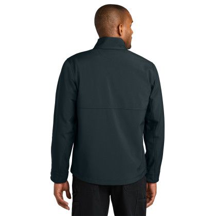Custom CornerStone Workwear Soft Shell - Navy Back view Custom CornerStone Workwear Soft Shell - Navy Back view