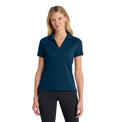 Custom Nike Women's Dri-FIT Micro Pique 2.0 Polo - Navy Front View