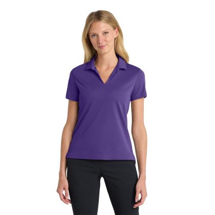 Custom Nike Women's Dri-FIT Micro Pique 2.0 Polo - Court Purple Front View