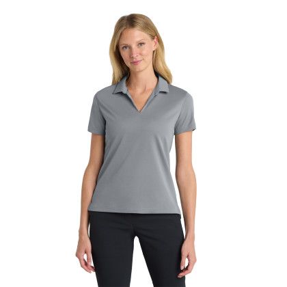 Custom Nike Women's Dri-FIT Micro Pique 2.0 Polo - Cool Grey Front View